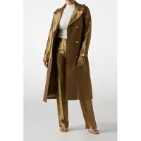 Guess Marciano GUESS Milla Trench Coat Antique Gold Multi Taglia: 46 | Trench Outlet | Donna | Giallo