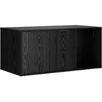 vidaXL , mobile per lettiera per gatti, colore nero, finitura effetto legno di quercia, dimensioni 100 x 49 x 45 cm