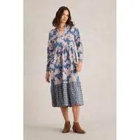 White Stuff Aimee Jersey Dress Blue Multi Taglia: 16 | Abiti Midi Outlet | Donna | Blu