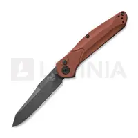 Benchmade Coltello pieghevole Auto Osborne MagnaCut Battlewash DLC, burnt copper aluminum