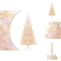 vidaXL Albero di Natale artificiale punte iridescenti Bianco 240 cm PVC - Alberi di Natale