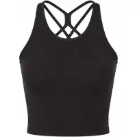 Mandala Women's Cross Top Top Donna (XS, grigio)