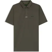BOSS per uomo. 50570012 Polo Paddytech verde (3XL), Casual, Sportivo, Poliestere, Manica corta