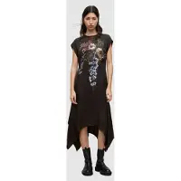 AllSaints Gian Sabrina Dress Black Taglia: 6 | Abiti Midi Outlet | Donna | Nero