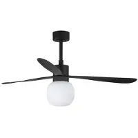 Faro Ventilatore da soffitto LED Amelia Ball L, nero, CC, silenzioso
