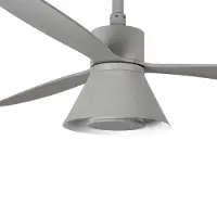 Faro Ventilatore da soffitto LED Amelia Cone L, grigio, DC, silenzioso, 132 cm