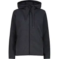 CMP Women's Jacket Fix Hood 36H2626 Giacca in pile Donna (42, nero/grigio)