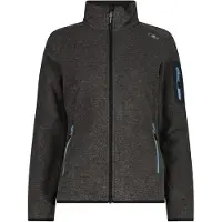 CMP Women's Jacket 3H14746A Giacca in pile Donna (38, nero/grigio)
