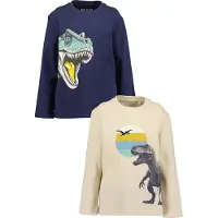 Blue Seven Maglietta écru / navy / senape / verde