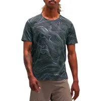 Hoka One One Everyrun S/S CLF PRT Maglia da corsa Uomo (S, grigio)