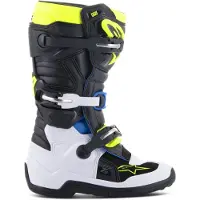 Alpinestars Stivali Tech 7S Ragazzo Black Enamel Blue Yellow Fluo