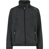 CMP Boy's Jacket Jacquard Knitted Giacca in pile Bambini (98, nero/grigio)