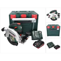 Metabo Sega circolare portatile a batteria KS 18 LTX 66 BL 18 V 165 mm + 1x batteria da 4,0 Ah + caricabatterie + metaBOX