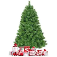 Costway Albero di Natale non illuminato 180 cm, Abete artificiale con base di metallo perfetto come decorazione