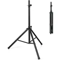 Costway Stativo universale per casse acustiche con altezza regolabile a 5 livelli struttura metallica, Supporto per casse