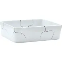 vidaXL Lavabo da appoggio bianco rettangolare 46x35,5x13 cm in Vetroceramica