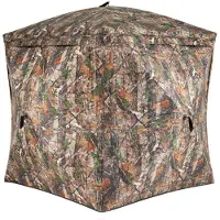 Costway Tenda mimetica per caccia con vista a 270° da terra pop-up per 2-3 persone, Tenda con porta magnetica silenziosa