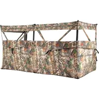 Costway Pannello nascondiglio caccia 360° monodirezionale trasparente porta cani, Tenda pop-up 1-3 pz borsa trasporto oxford mimetico resistente