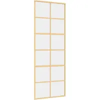 vidaXL -Schiebetür 76x205 cm klares ESG -Glas und Aluminium Gold gefärbt
