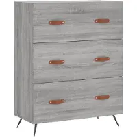 vidaXL Cassettiera Grey Sonoma 69,5x34x90 cm Materiale a base di legno