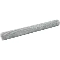 vidaXL -Hühnerdraht 25x1,5 m zincato Stahl silberfarben