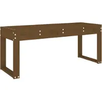 vidaXL Panchina da giardino marrone miele 110x38x45 cm in legno di pino massiccio