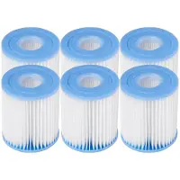 Intex Cartuccia filtrante di ricambio N/AA 29007E per piscina, forma a "H", confezione da 6 pezzi, colore bianco