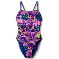 Speedo Women's Female Printed Web Back Costume intero Donna (42, variopinto)