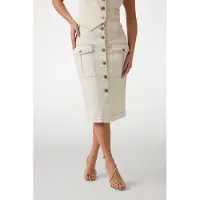 Guess Marciano GUESS Naomi Midi Skirt Den Sandy Shore Taglia: 40 | Minigonne Outlet | Donna | Marrone