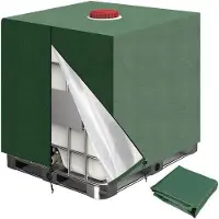 OEM Copertura per container IBC, teloni protettivi in tessuto Oxford 210D, robusta copertura impermeabile per serbatoi di acqua e acqua piovana, adatta all'uso esterno