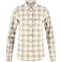 Fjall Raven - Camicia spessa in cotone biologico - Övik Flannel Shirt W Chalk White Suede Brown per Donne in Cotone - Taglia XS - Beige