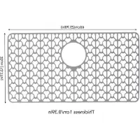 OEM Tappetino in silicone per lo scarico della cucina – antiscivolo e adatto al lavaggio in lavastoviglie – 66 x 35 cm – grigio. Protegge e valorizza la superficie sottostante allo scarico.