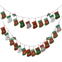 Sonstiges Calendario dell'Avvento da riempire con sacchetti di feltro, catena per calendario di Natale, decorazione natalizia per bambini 15 x 10 cm