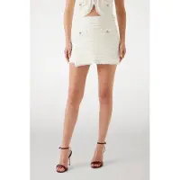 Guess Marciano GUESS Malina Ottoman Boucl Dove White Taglia: S | Minigonne Outlet | Donna | Bianco