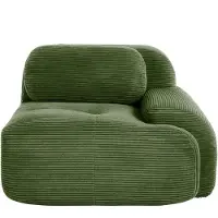 OEM Divano angolare modulare, tessuto Premium Cordstock, design senza montaggio, modello D - Verde