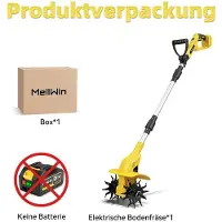 StarTech.com Fresatrice per giardino a batteria - Zappa elettrica per batteria da 18V - 1600W - 1000 giri/min - Profondità di lavoro 16 cm, larghezza di lavoro 22 cm - Senza batteria