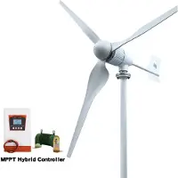 StarTech.com Turbina eolica domestica - Turbina eolica orizzontale da 8000W - 24V, controllo avanzato - 3 pale - Avviamento a partire da 2 m/s - Bassa rumorosità - Bianca