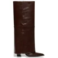 Marella per donna. 2623796016200 Stivali in pelle con gambale scamosciato Papiro Marrone Scuro (36), 8 a 10cm, Nessuno, Casual