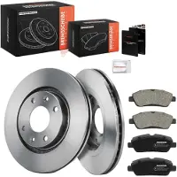OEM Dischi freno, diametro 265,5 mm, spessore 18,4 mm, larghezza 136,8 mm, autoventilati, compatibili con CITROËN e PEUGEOT