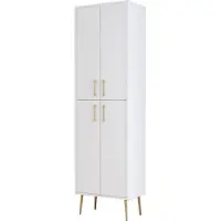 Dmora Laino - Armadio Multiuso Grande, 60x202h cm Bianco, 6 Ripiani