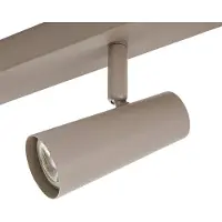 LINDBY Faretto da soffitto Iluna, a 6 luci, marrone caffè, GU10