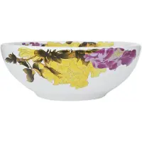 vidaXL Lavabo da appoggio Multicolore Rotondo Ø41x14 cm Vetroceramica