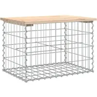 vidaXL Panchina da giardino Gabion 63x44x42 cm in legno di pino massiccio