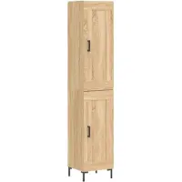 vidaXL Credenza Sonoma-quercia 34,5x34x180 cm Materiale a base di legno