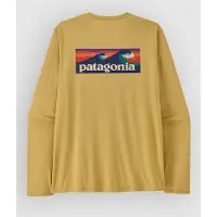 Patagonia L/S Cap Cool Daily Shirt Boardshort Logo Maglia funzionale Uomo (M, beige)