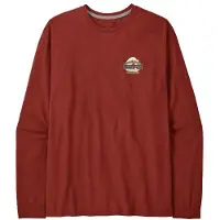 Patagonia L/S Great Waves Responsibili-Tee Maglia a manica lunga Uomo (XS, rosso)