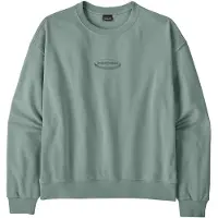 Patagonia Women's 95 Oval Logo Daily Crew Maglione Donna (L, turchese)