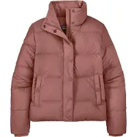Patagonia - Giacca trapuntata in piumino naturale - W's Silent Down Jkt Moonrise Taupe per Donne in Poliestere Riciclato - Taglia XS - Viola
