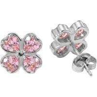 Purelei Orecchini 'Rosa Cuore' rosa / argento