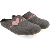 Haflinger Women's Everest Coeur Pantofole Donna (39, grigio)